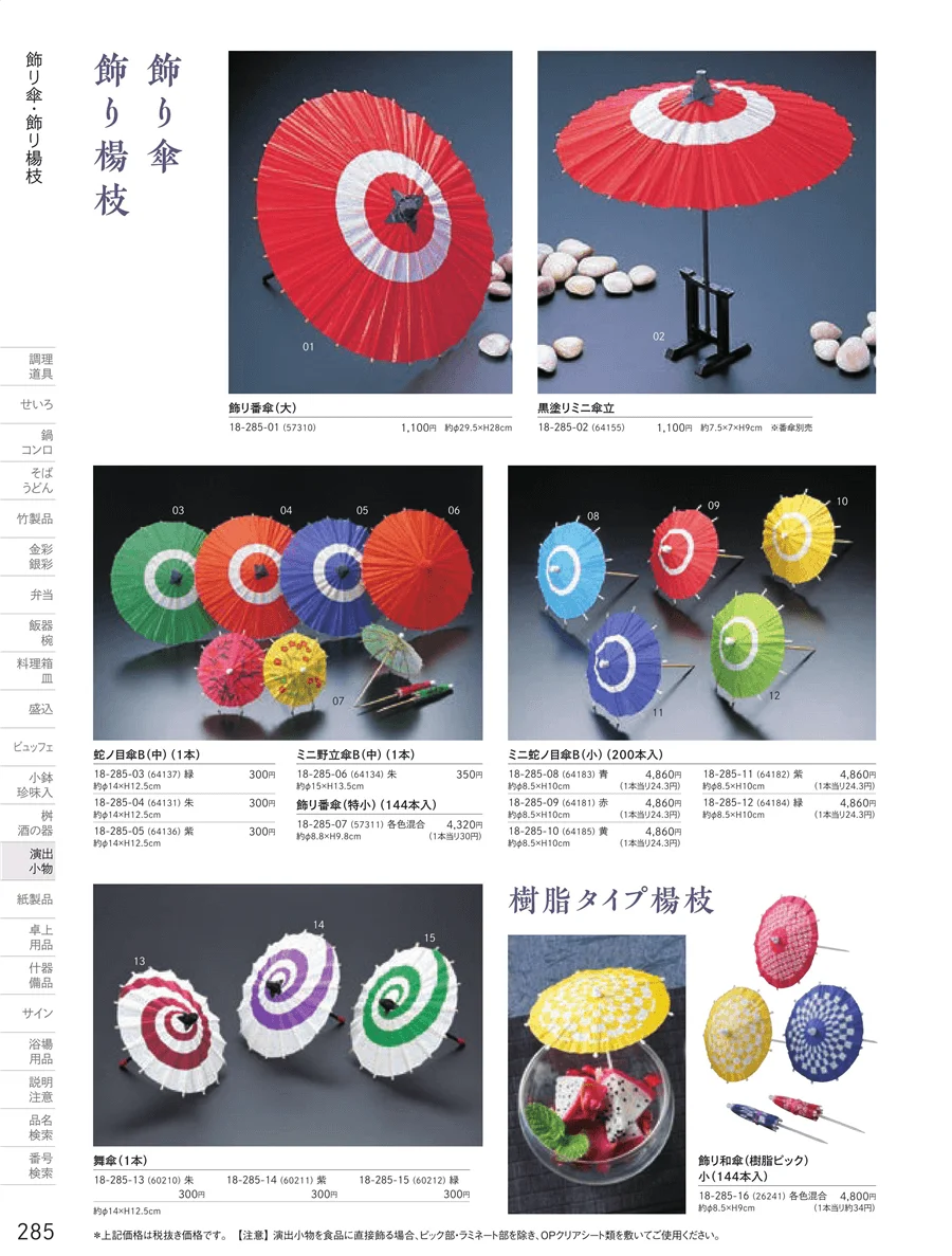 ミニ蛇の目傘 ページ285