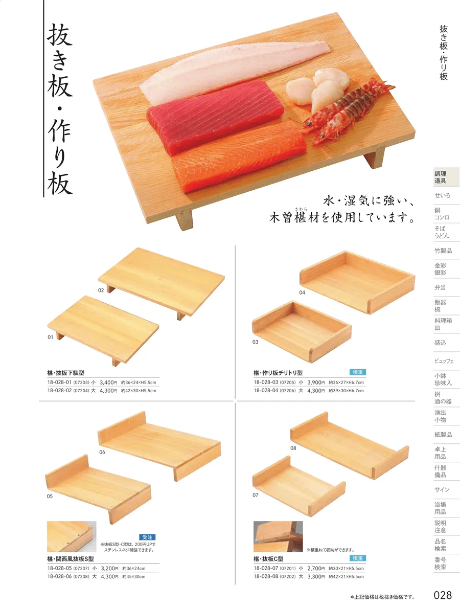 まな板・抜板 ページ28