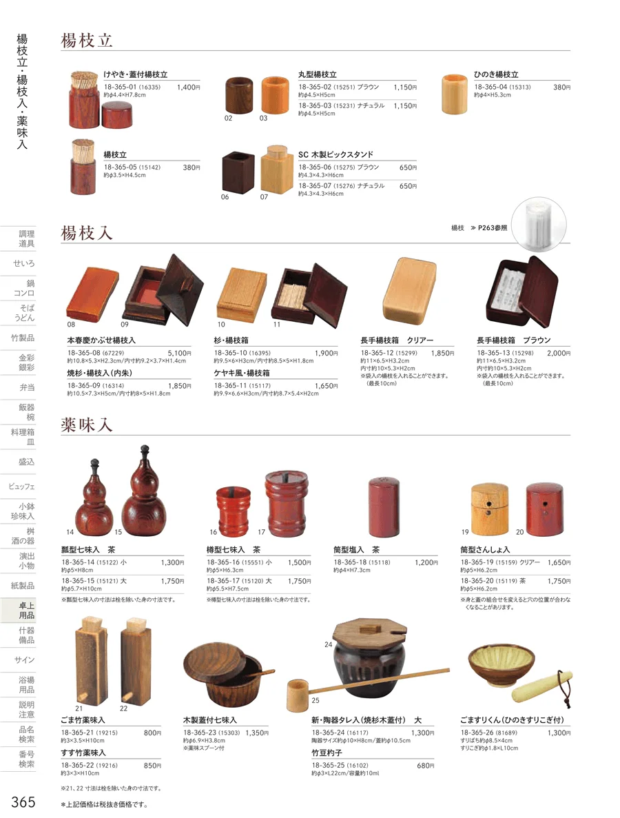 卓上用品 ページ365