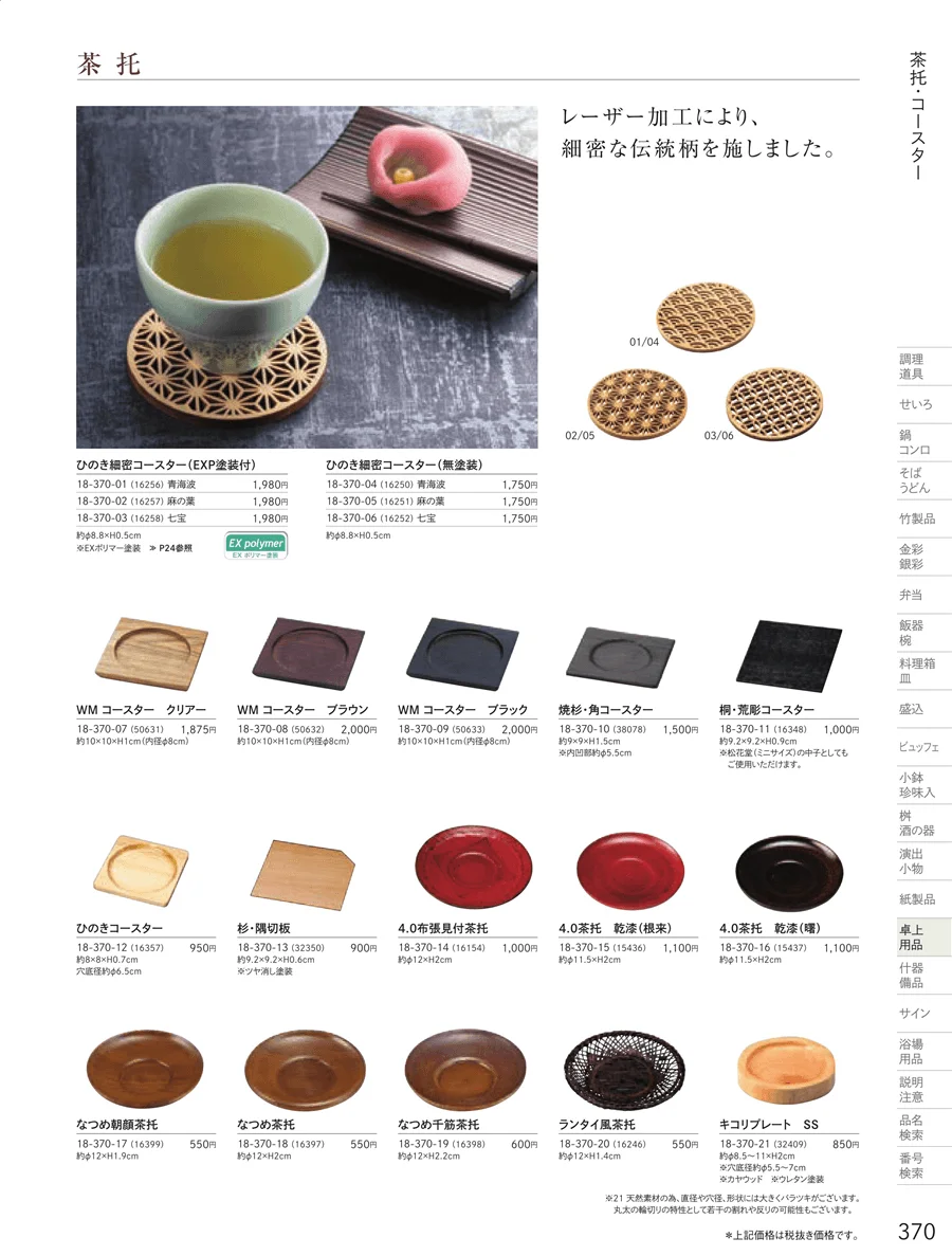 卓上用品 ページ370
