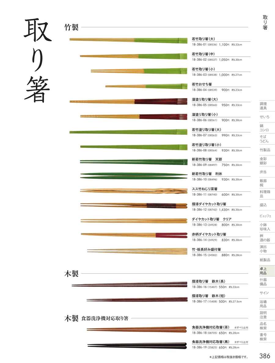 卓上用品 ページ386
