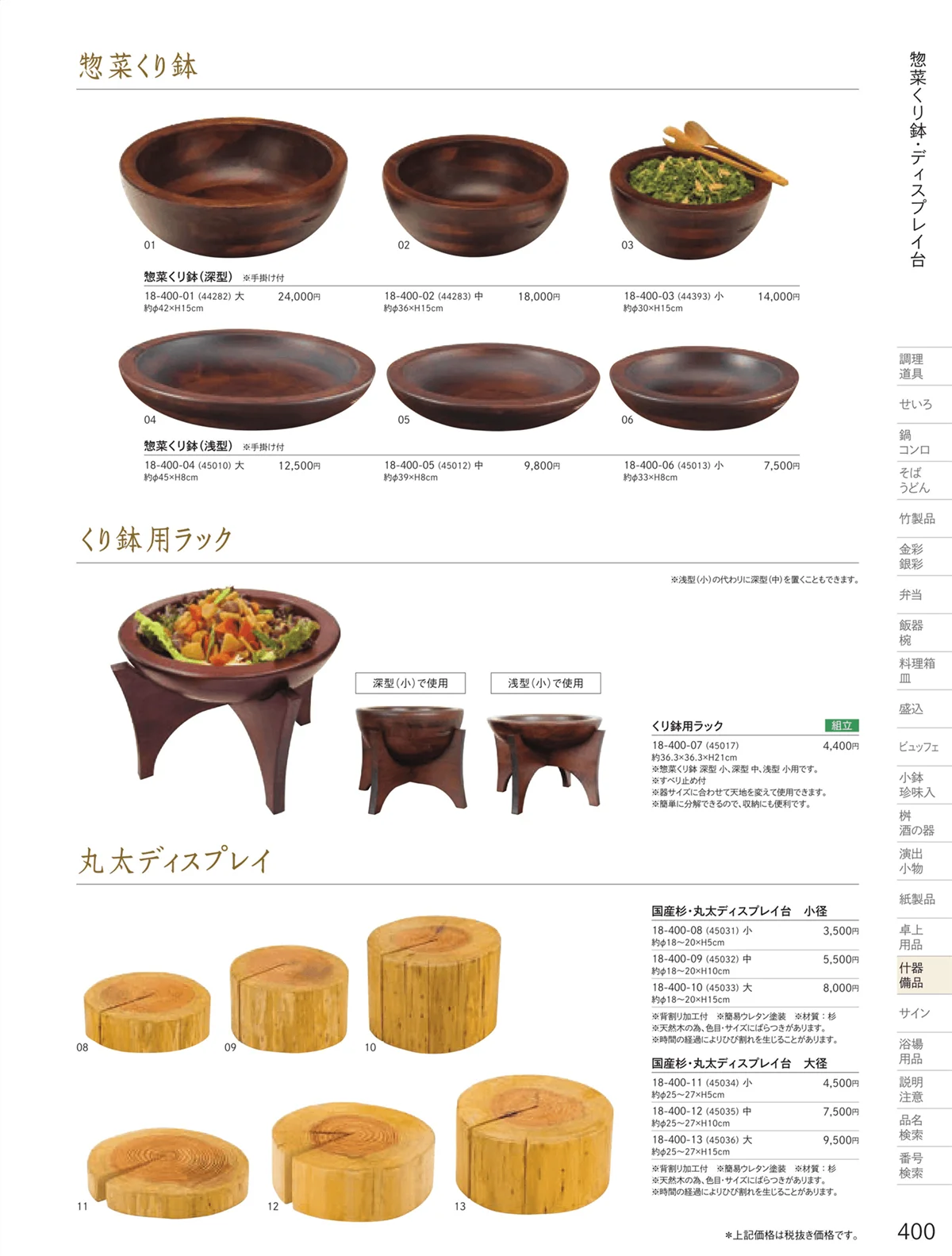 用美vol.18・ページ番号400・惣菜くり鉢