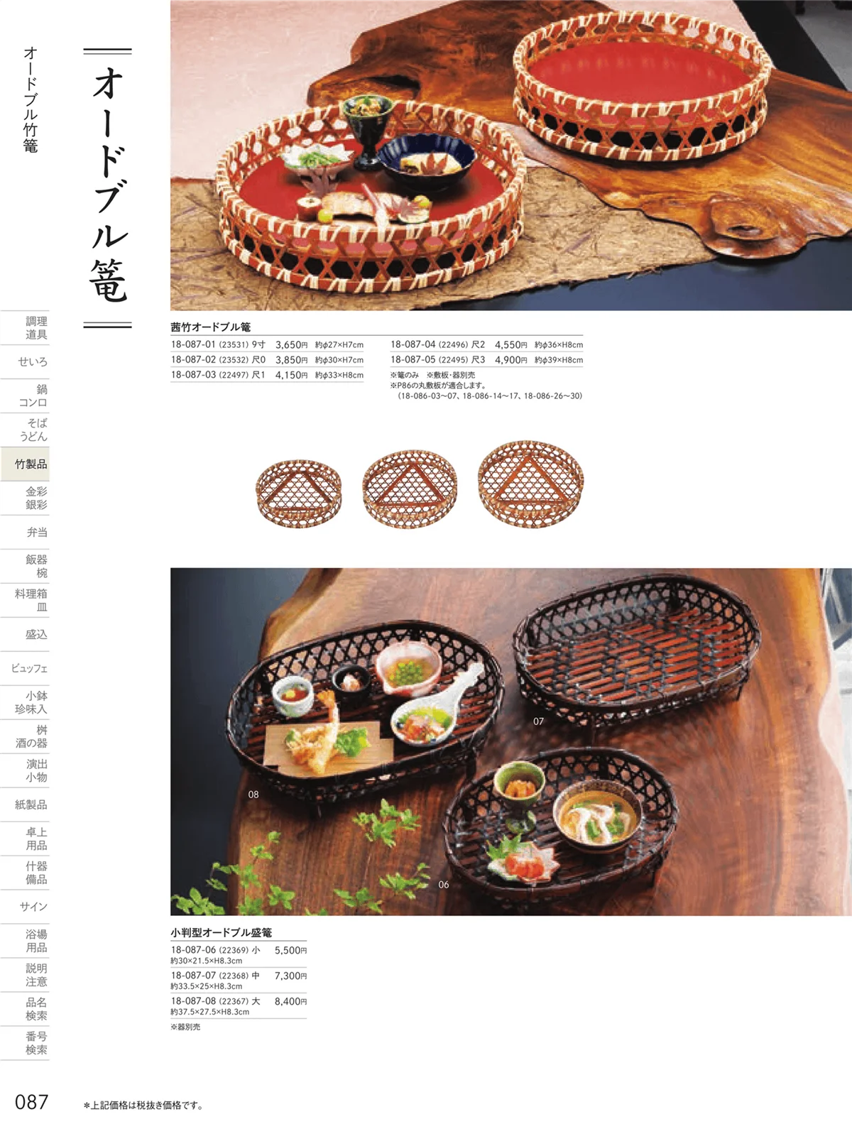用美vol.18・ページ番号87・敷板・目皿