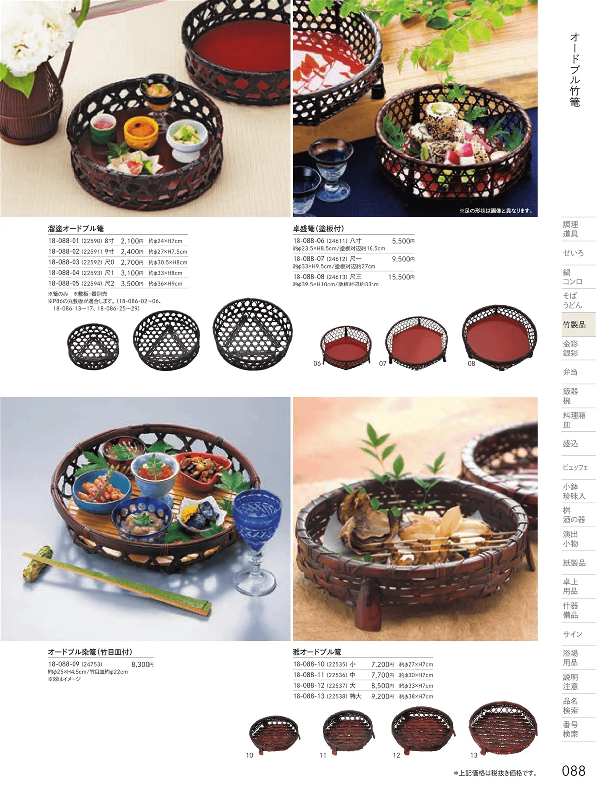 用美vol.18・ページ番号88・敷板・目皿