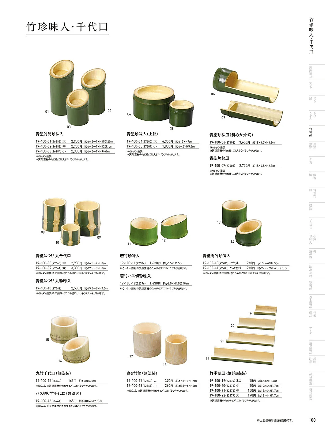 用美vol.19・ページ番号100・竹盛器
