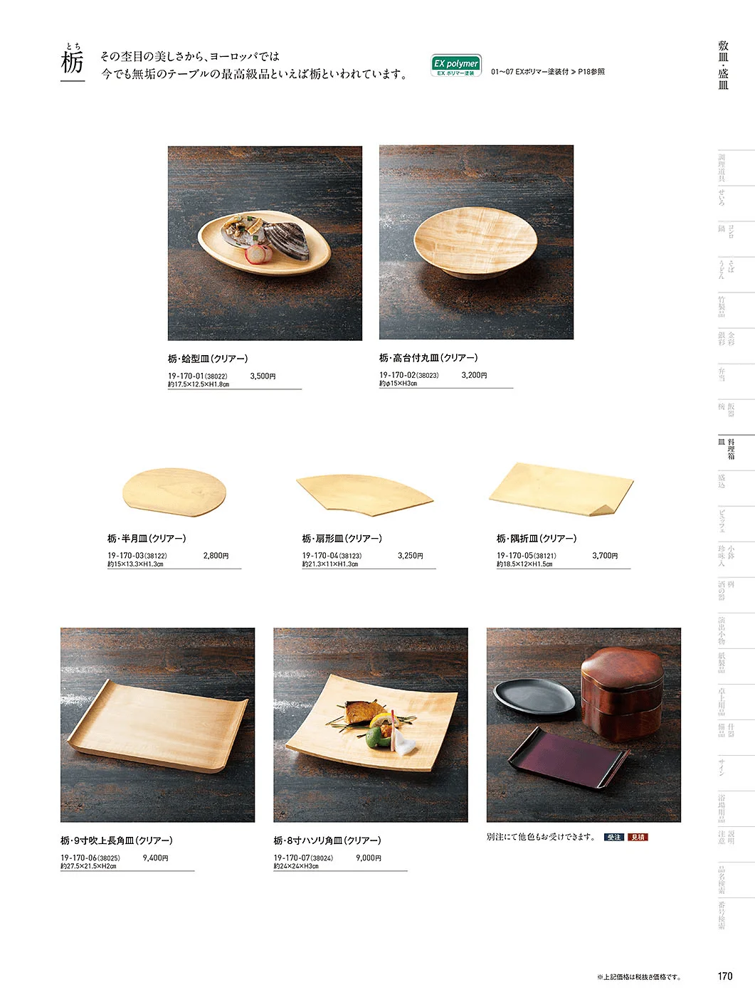 用美vol.19・ページ番号170・敷皿・盛皿