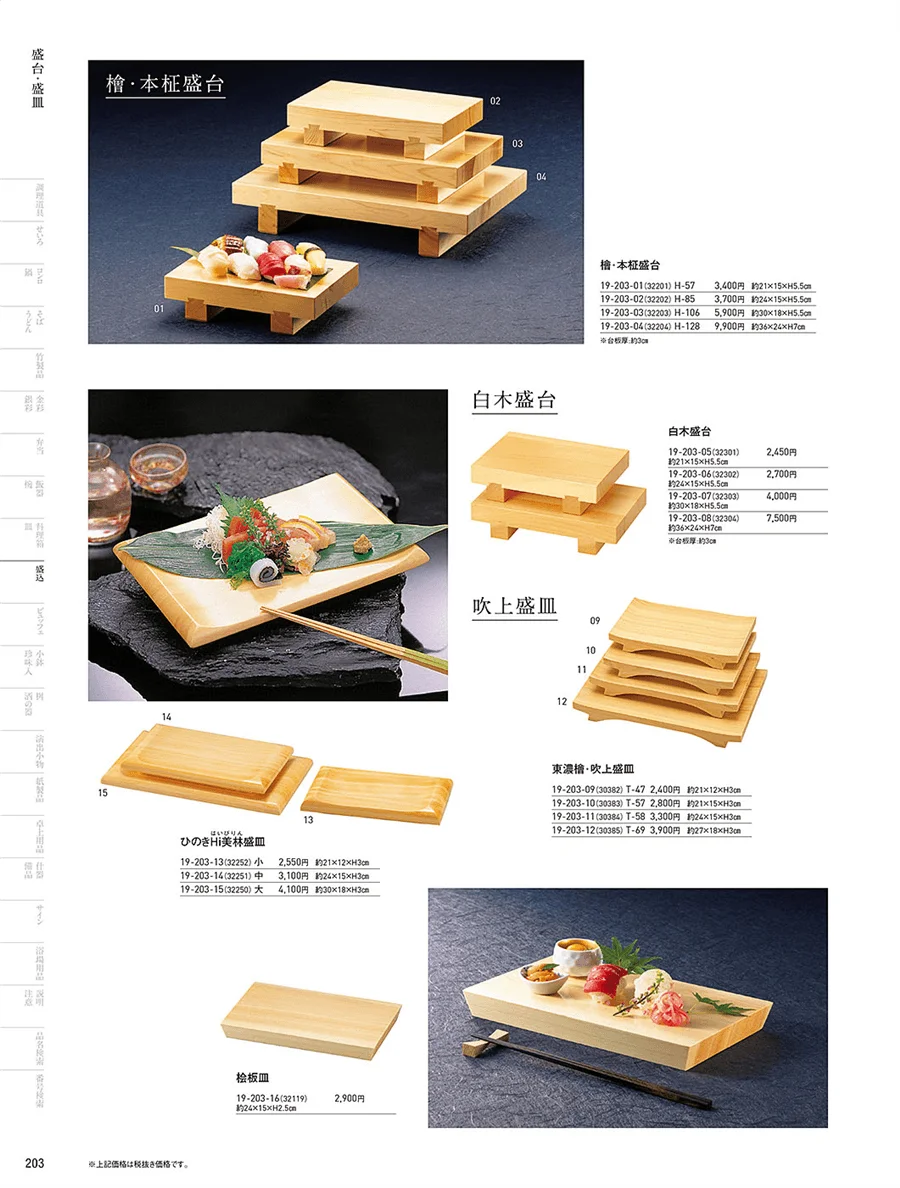 盛台・盛皿 ページ203