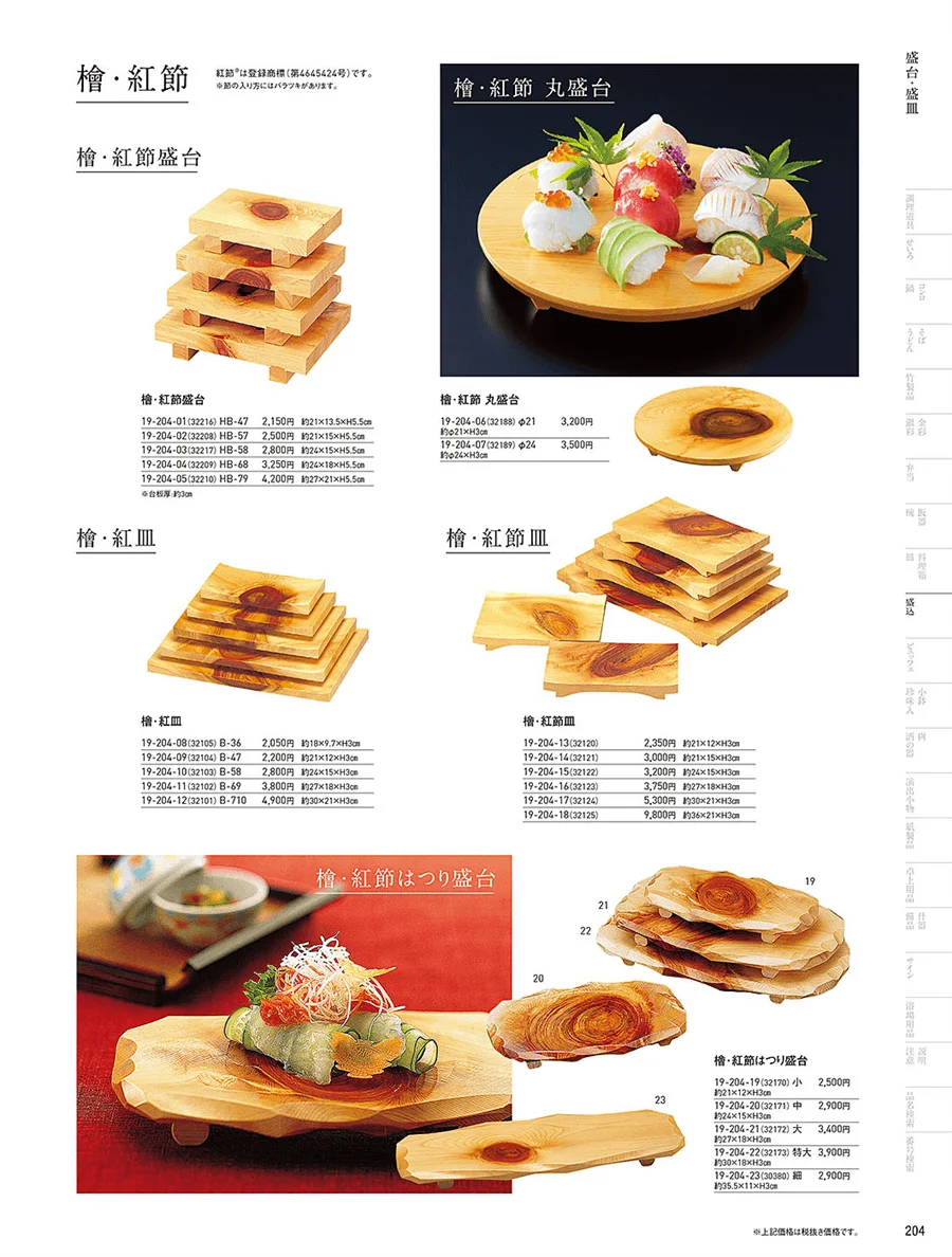 盛台・盛皿 ページ204