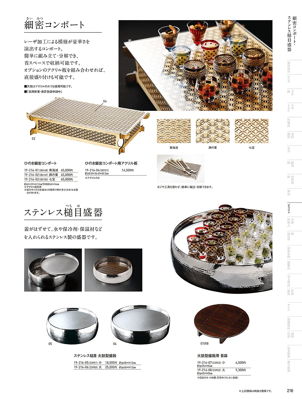 用美vol.19・ページ番号216・網盛込ざる