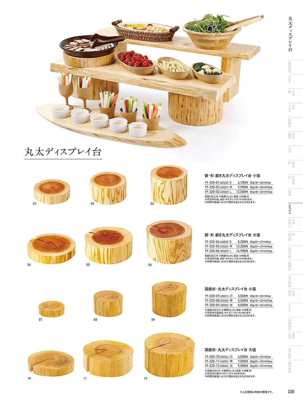 用美vol.19・ページ番号220・丸太台
