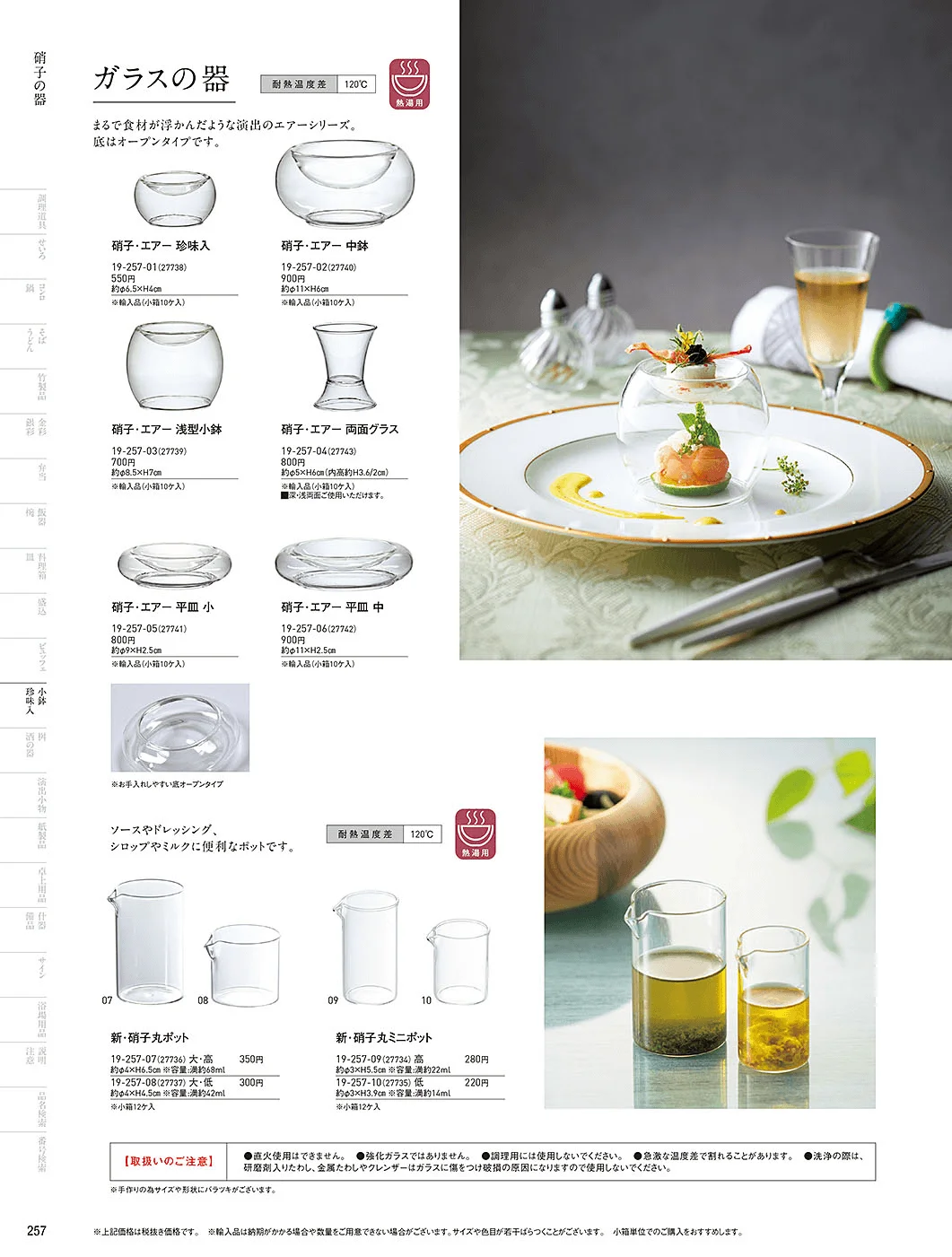 用美vol.19・ページ番号257・ガラス珍味入