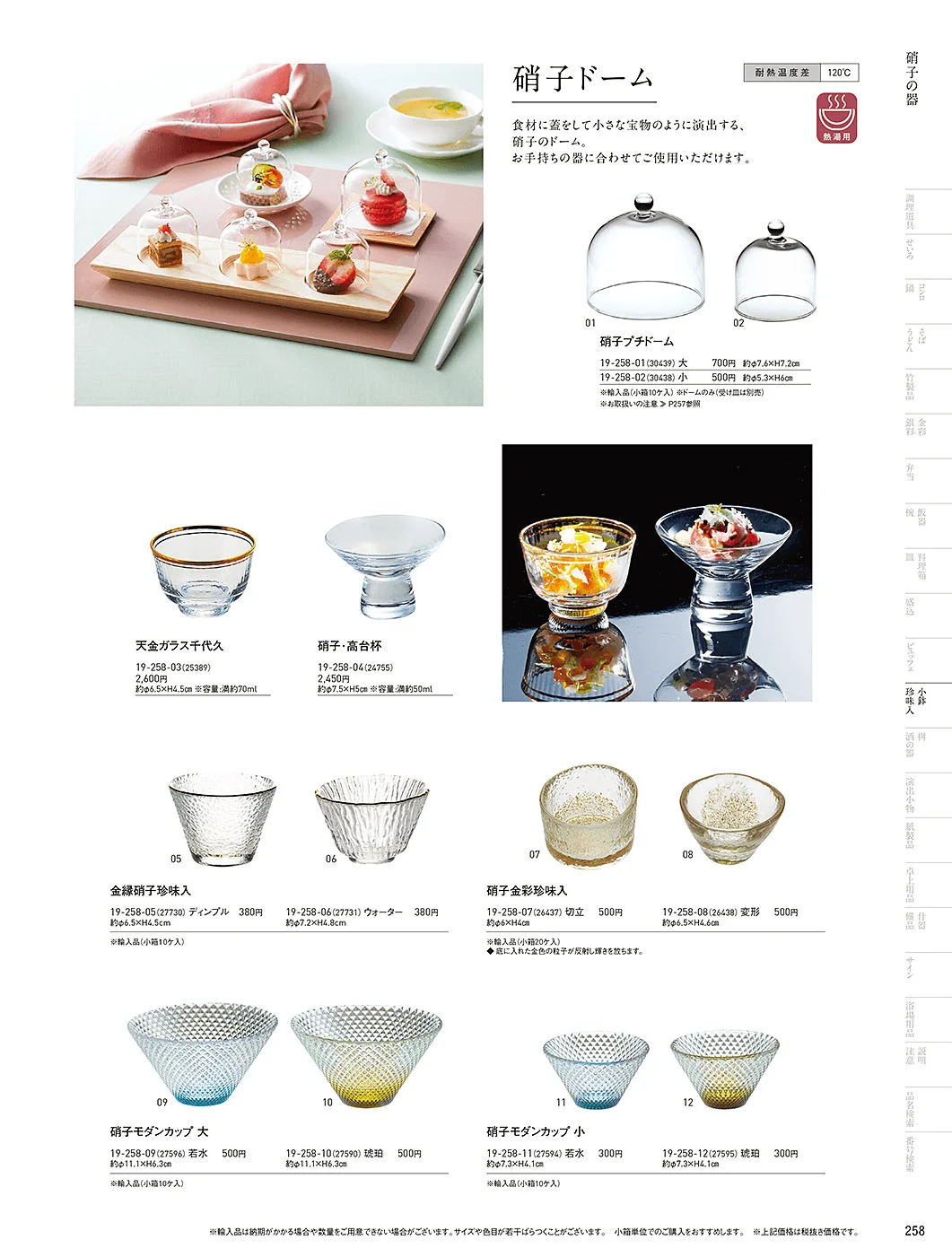 用美vol.19・ページ番号258・ガラス珍味入