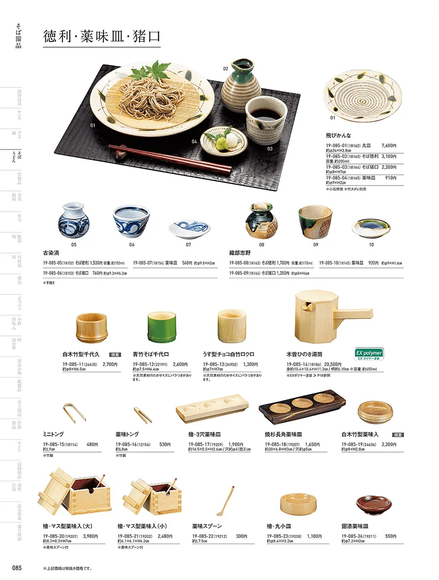 徳利・千代口・薬味入 ページ85