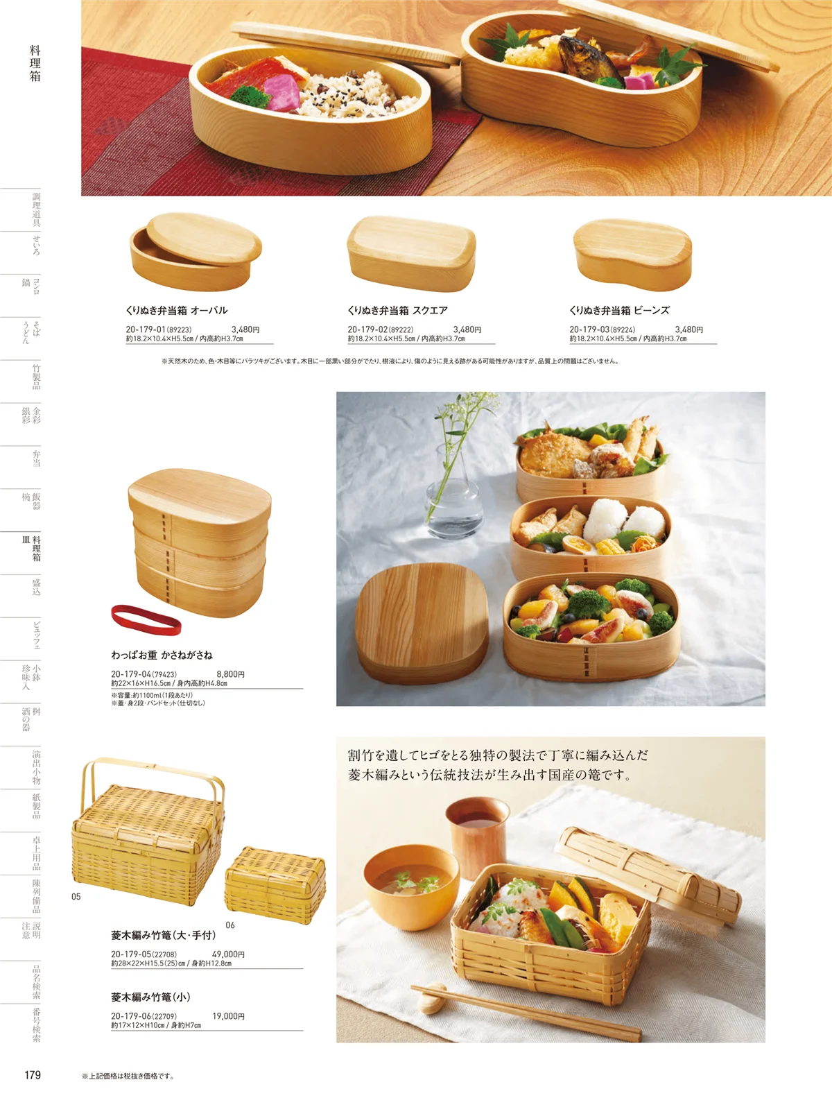 用美vol.20・ページ番号179・料理箱