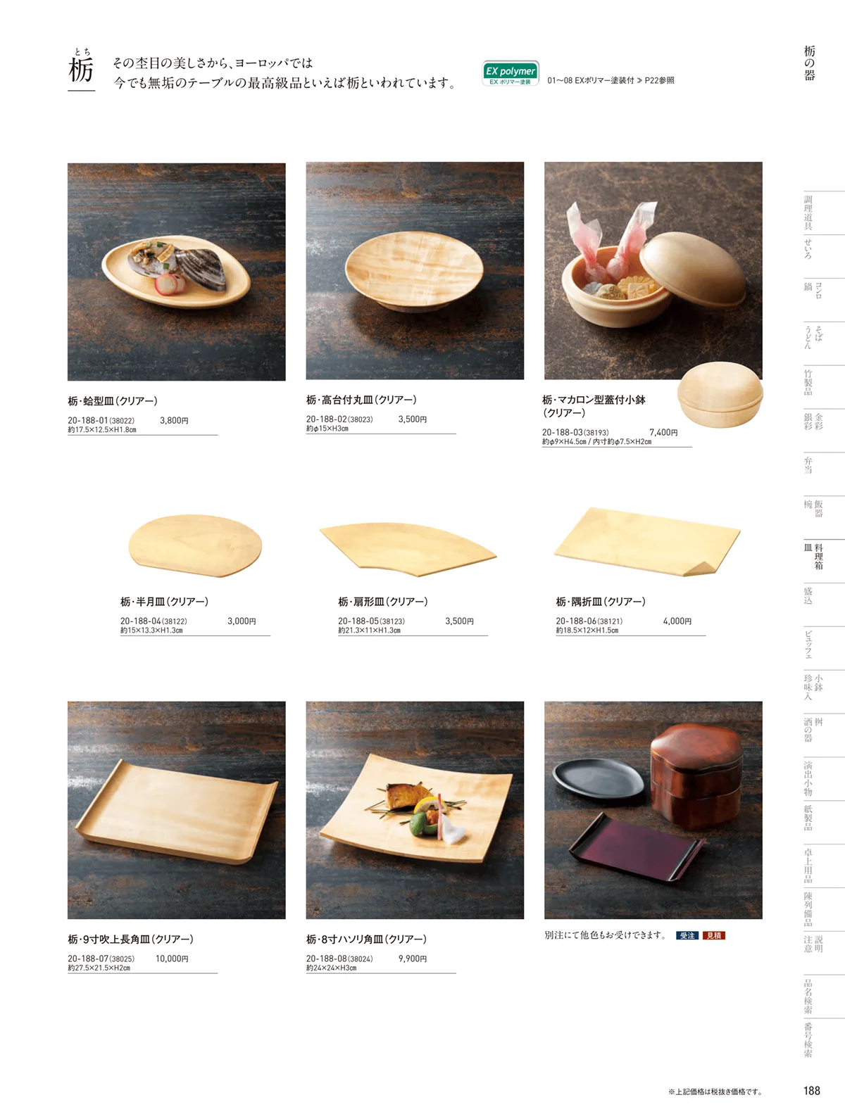 用美vol.20・ページ番号188・料理棚