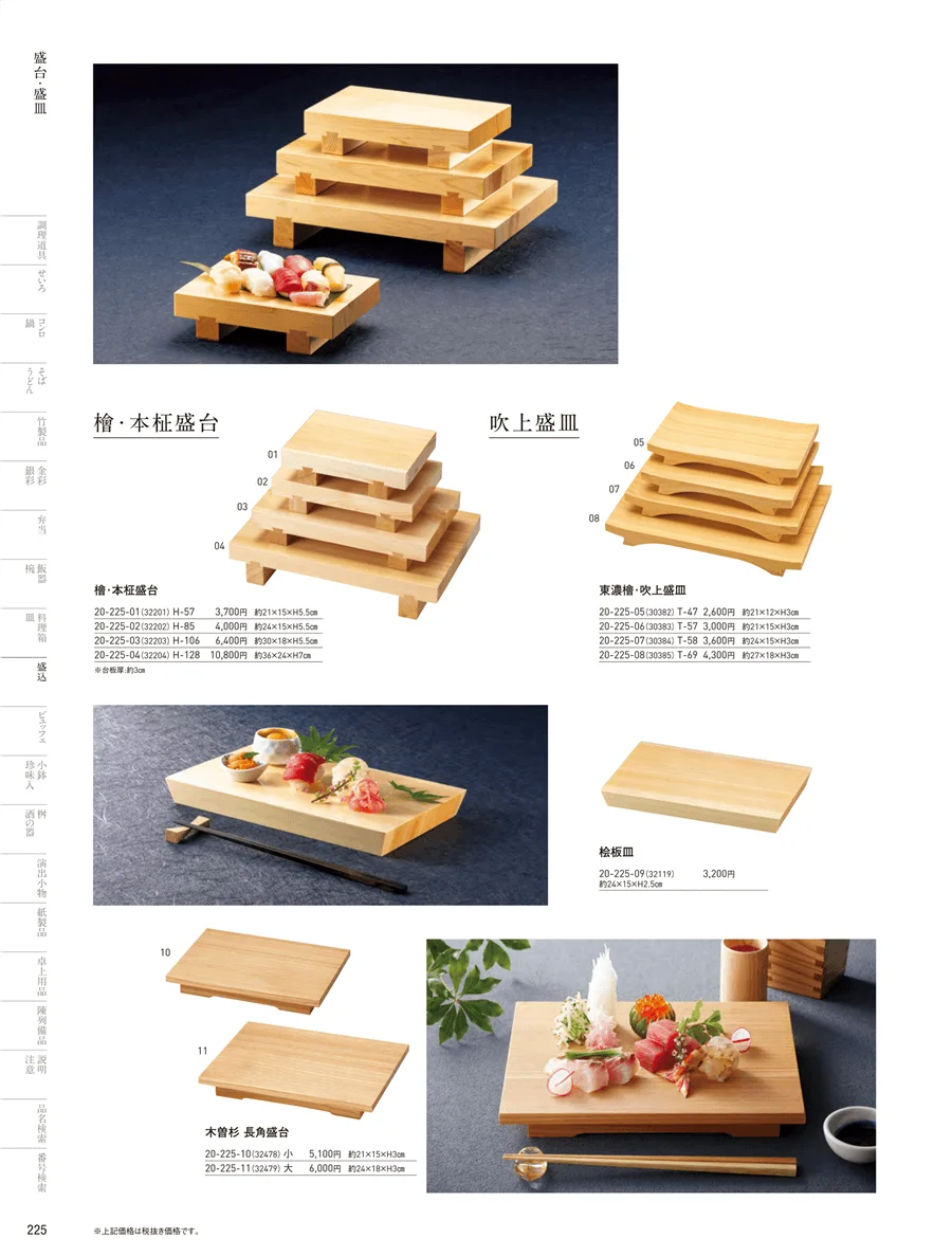 盛台･盛皿 ページ225