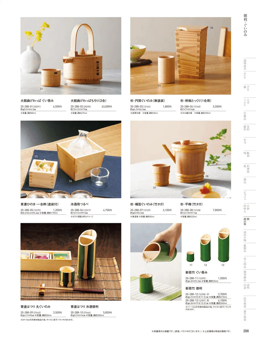 徳利･ぐいのみ ページ288