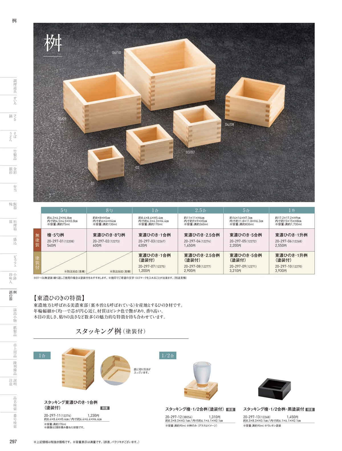 用美vol.20・ページ番号297・ひのき桝