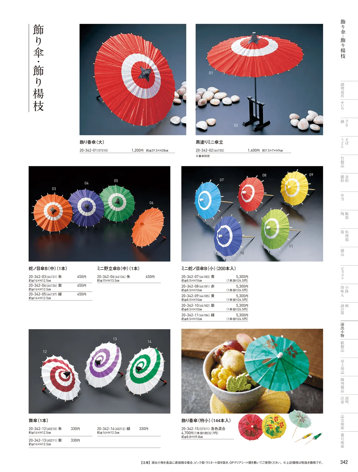 用美vol.20・ページ番号342・ミニ蛇の目傘