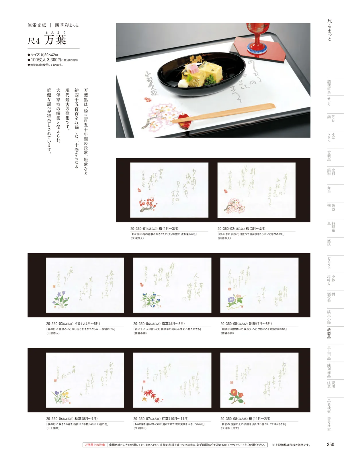 用美vol.20・ページ番号350・テーブルまっと（尺5～尺2）