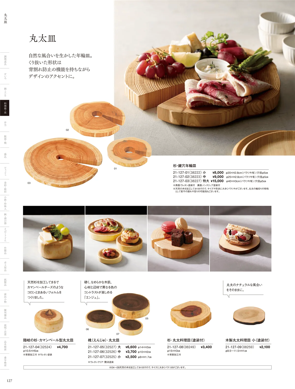 用美vol.21・ページ番号127・丸太皿
