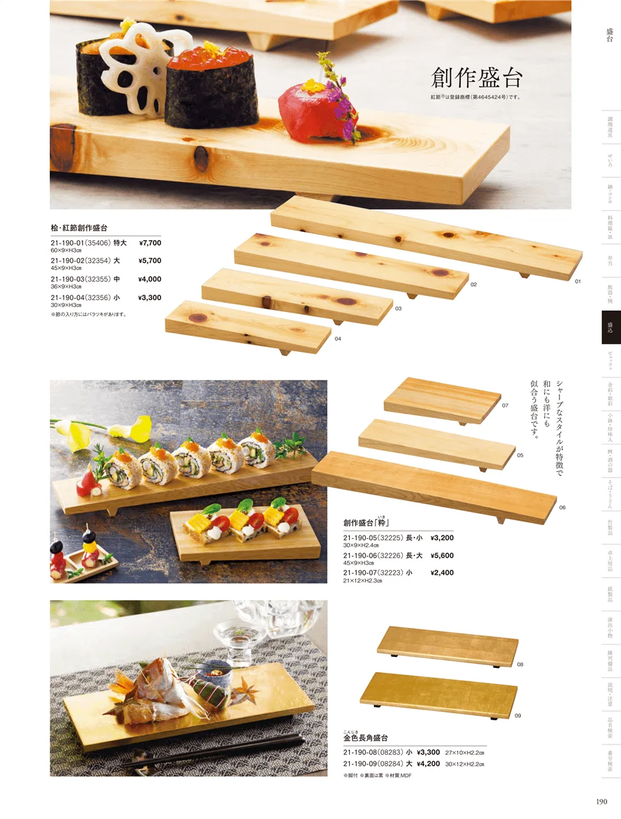 盛台･盛皿 ページ190