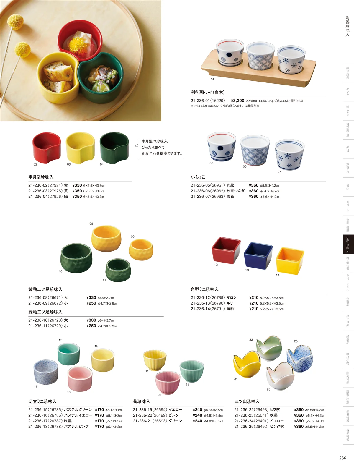 用美vol.21・ページ番号236・陶器珍味入