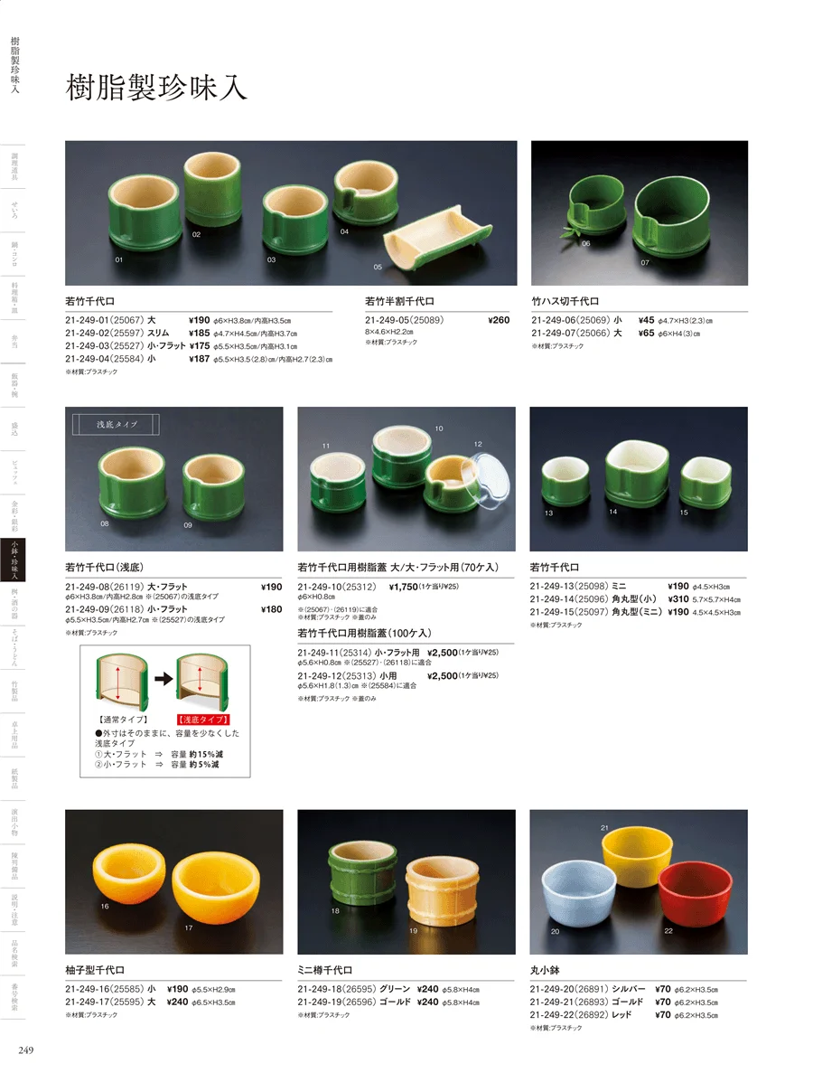 樹脂製珍味入 ページ249