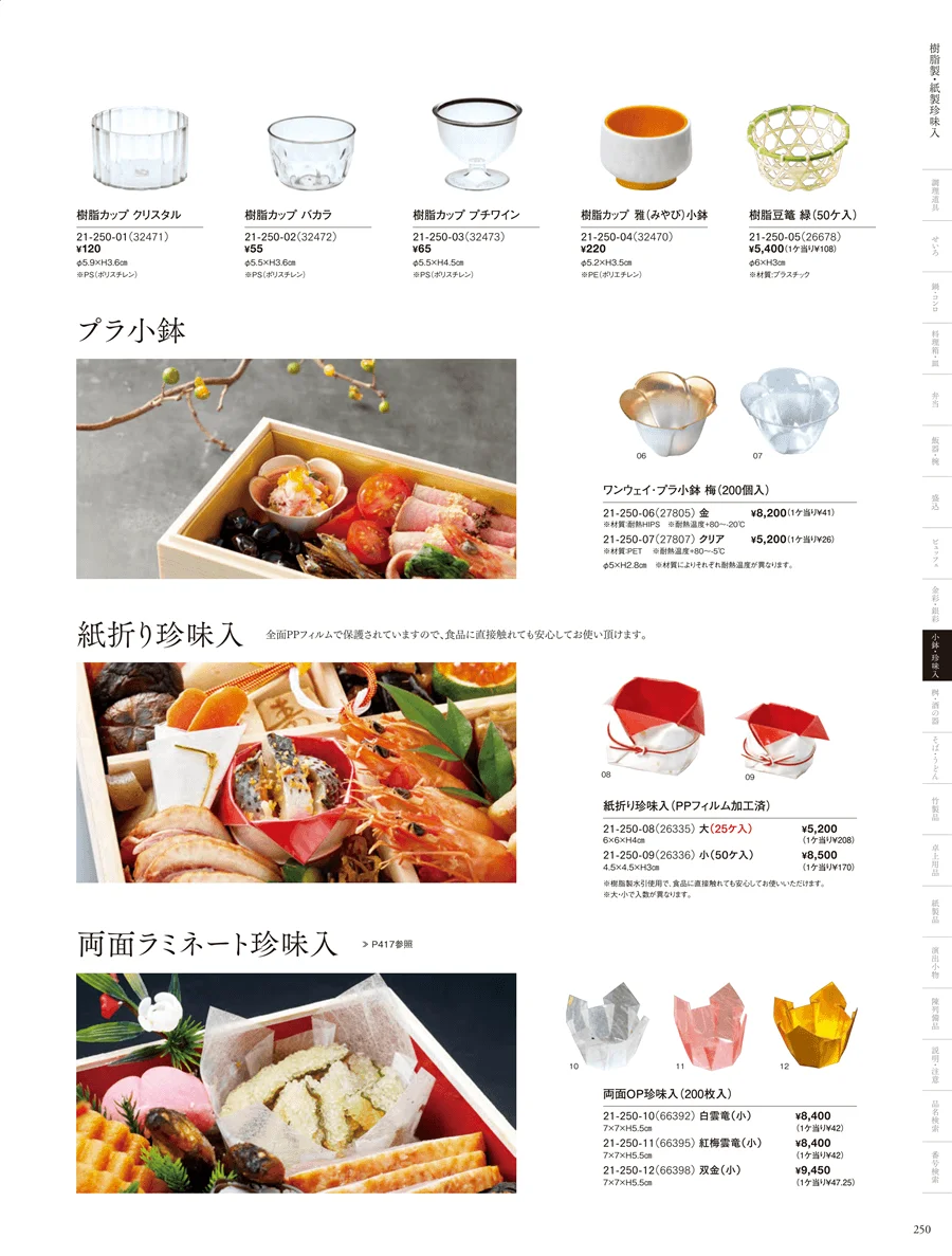 樹脂製珍味入 ページ250