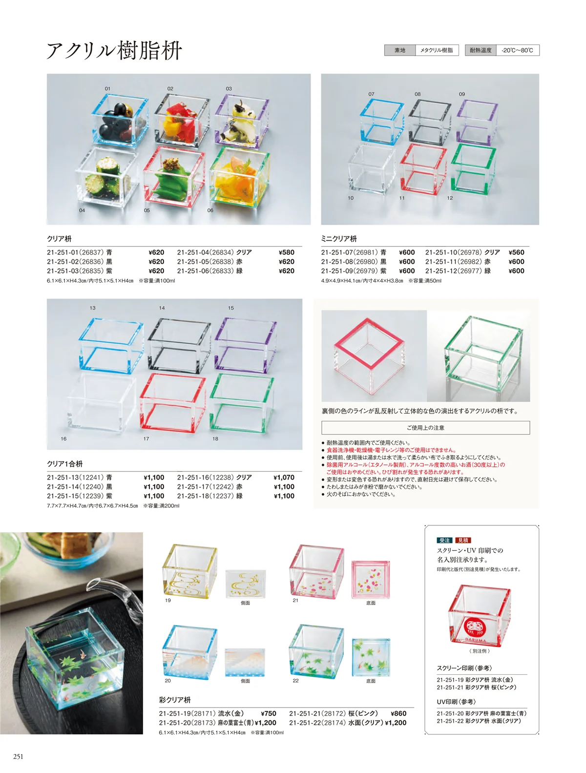 用美vol.21・ページ番号251・樹脂製珍味入