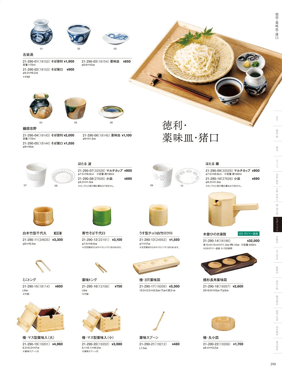 徳利･千代口･薬味入 ページ290