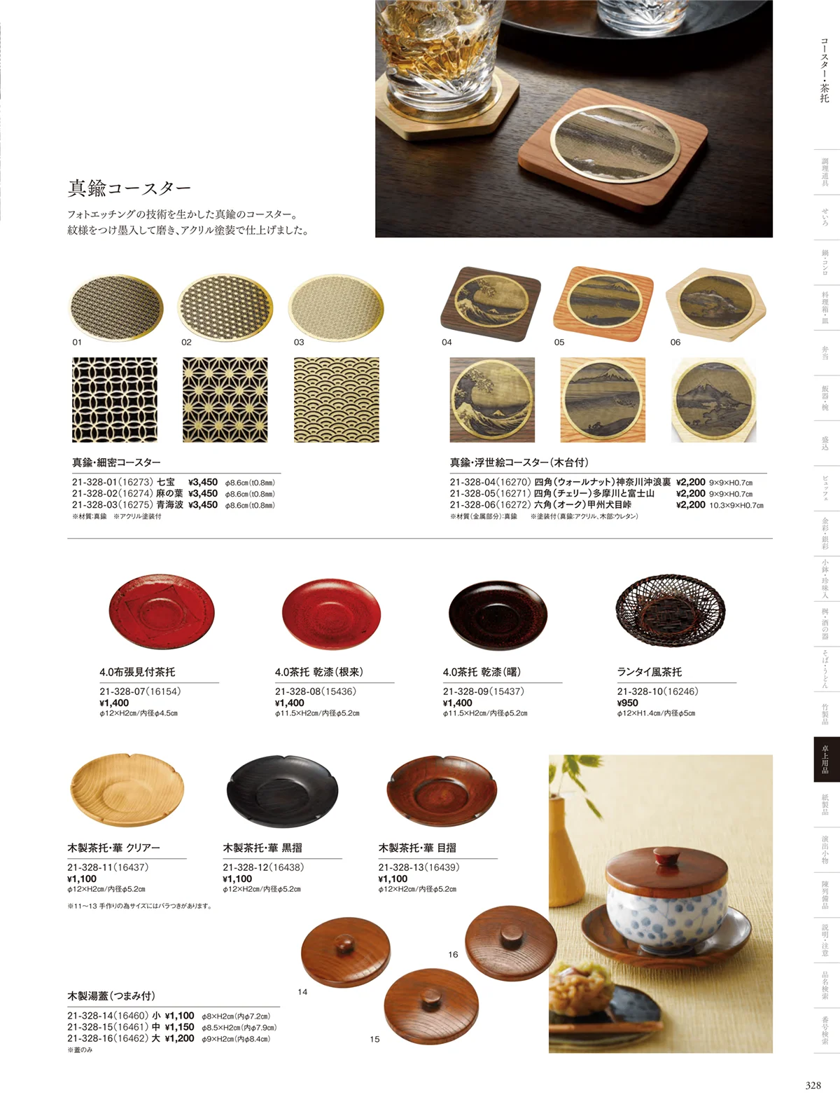 用美vol.21・ページ番号328・コースター･茶托