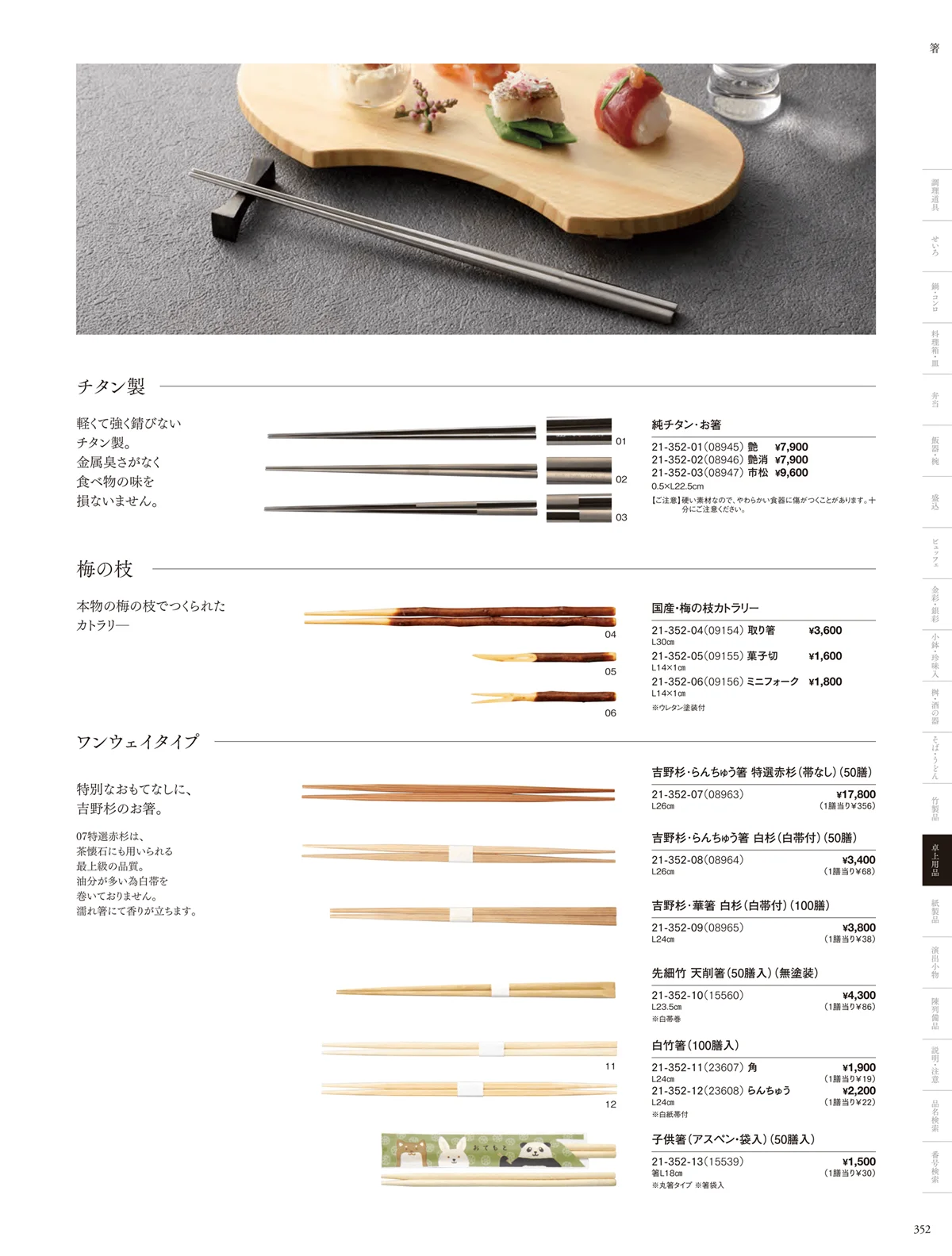 用美vol.21・ページ番号352・箸