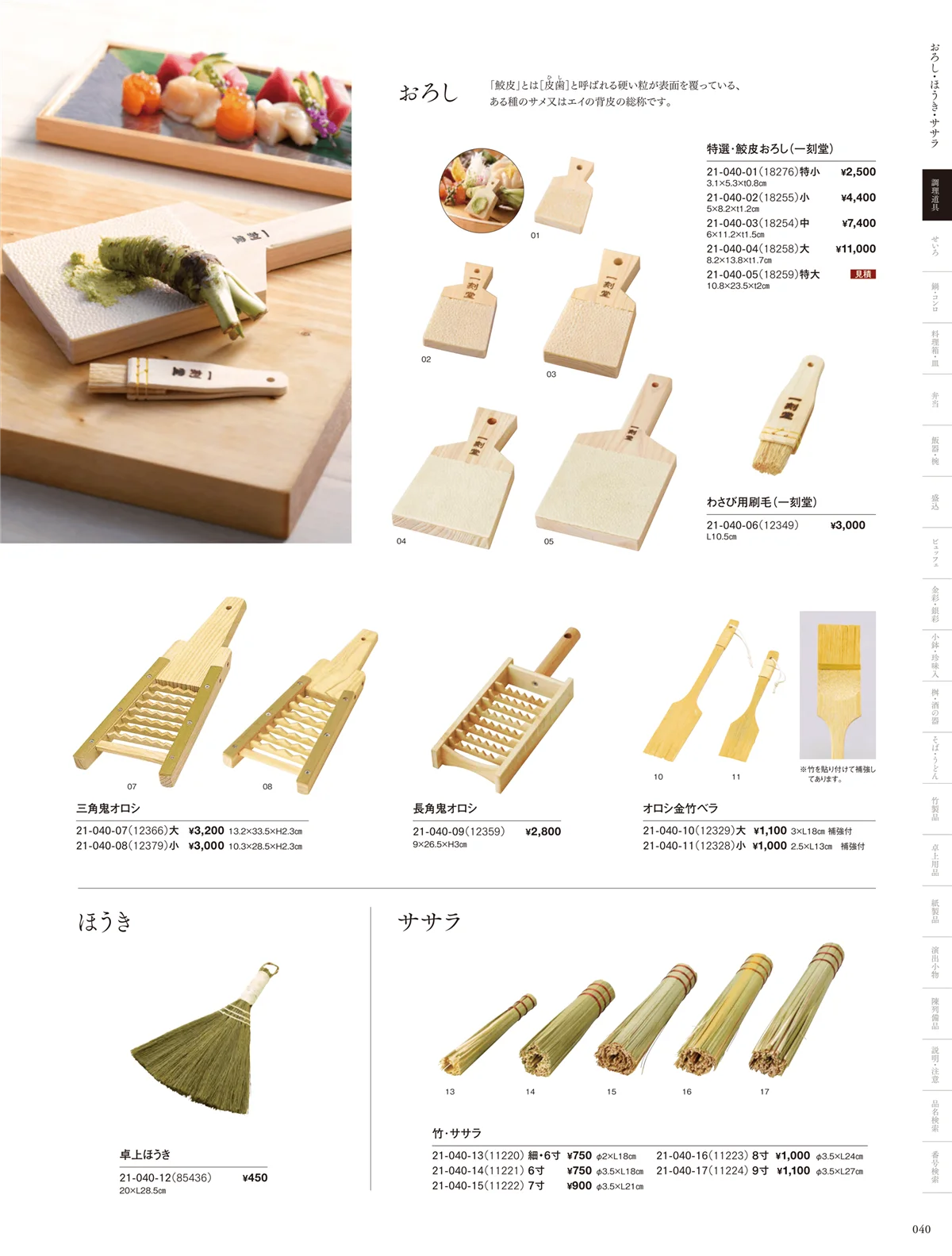 用美vol.21・ページ番号40・おろし･竹べら