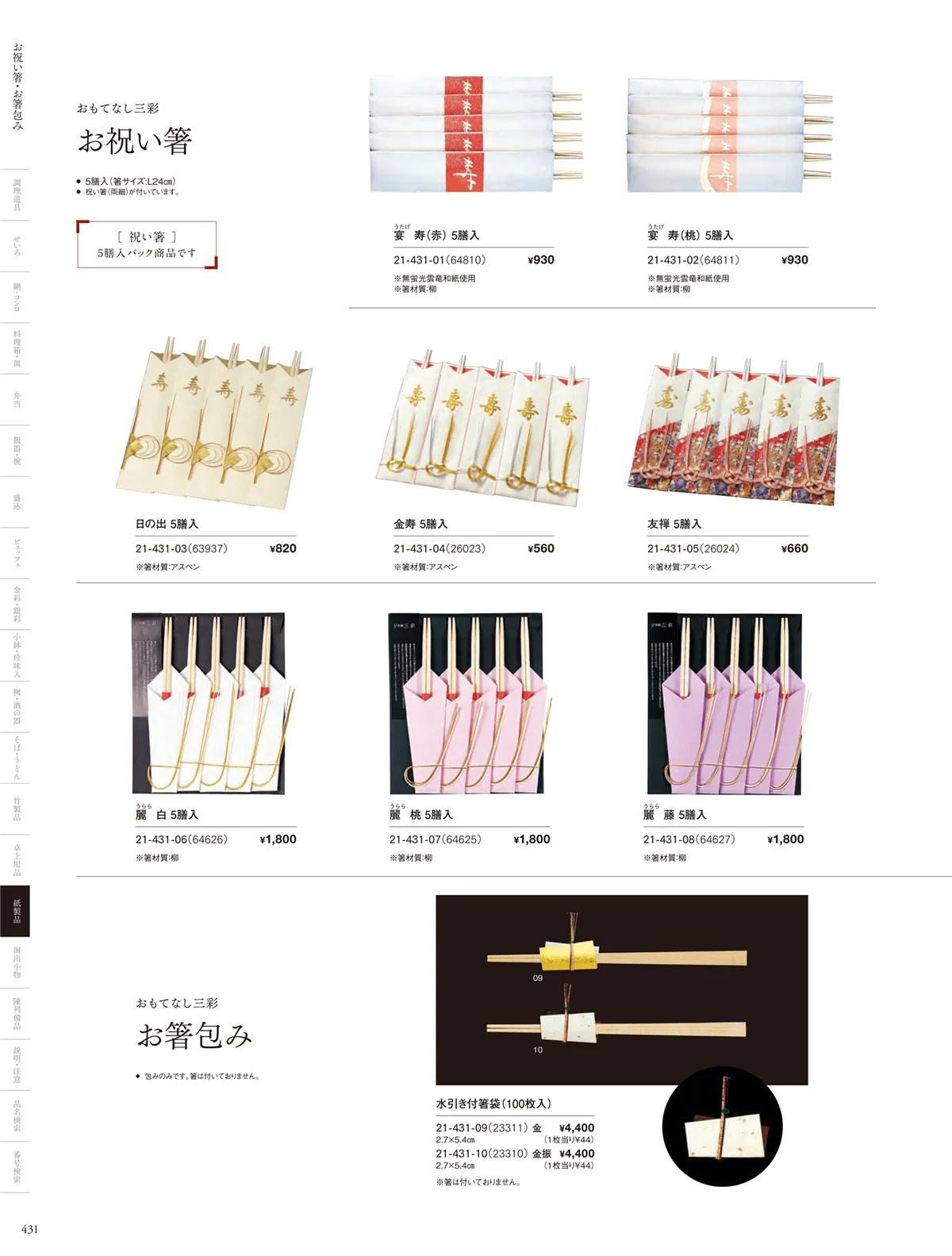 用美vol.21・ページ番号431・お祝い箸