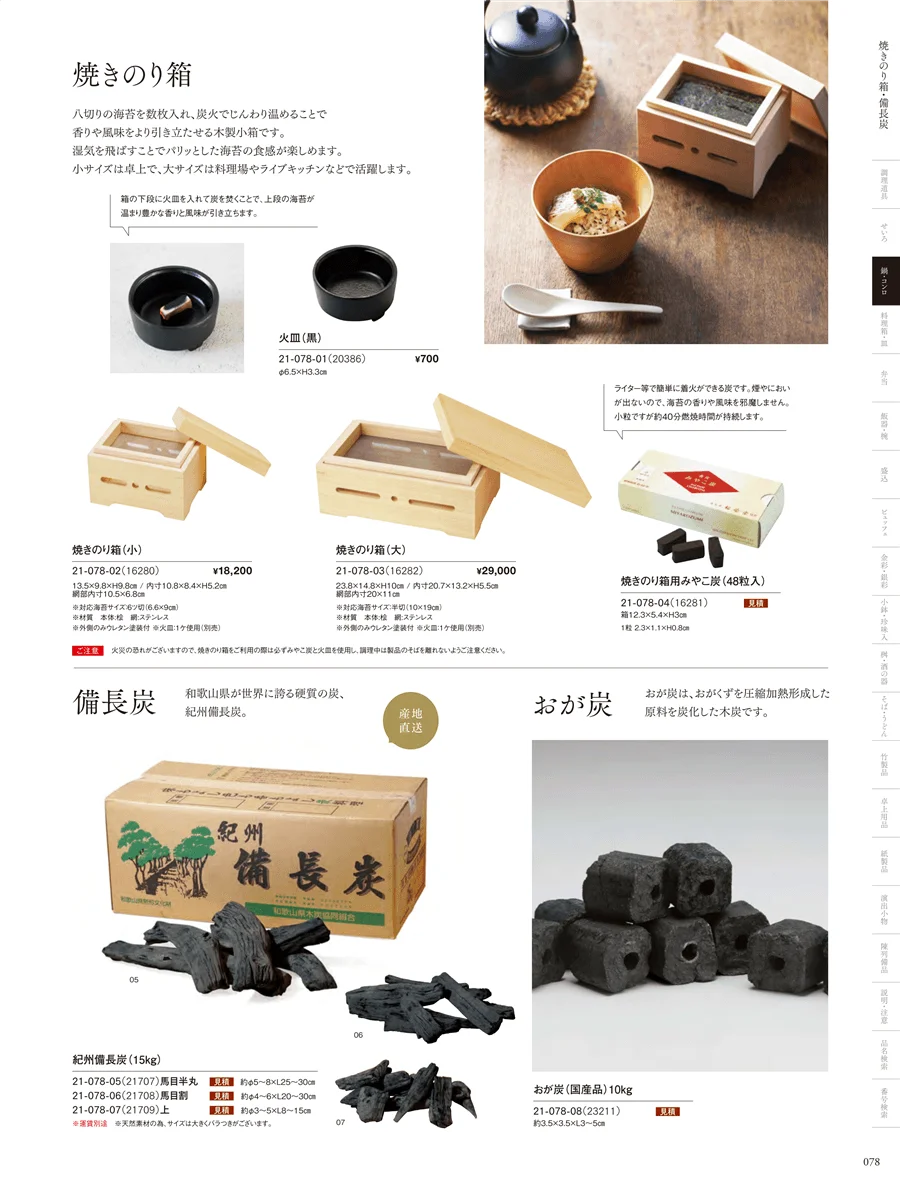炭・焼きのり箱 ページ78